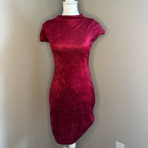 Red Velvet Mini Dress